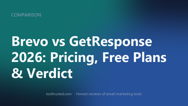 Brevo vs GetResponse — pricing, automation and features compared